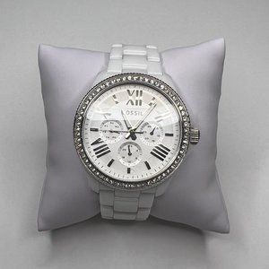 FOSSIL | Cecile Multi-Function White Dial White Ceramic Ladies Watch